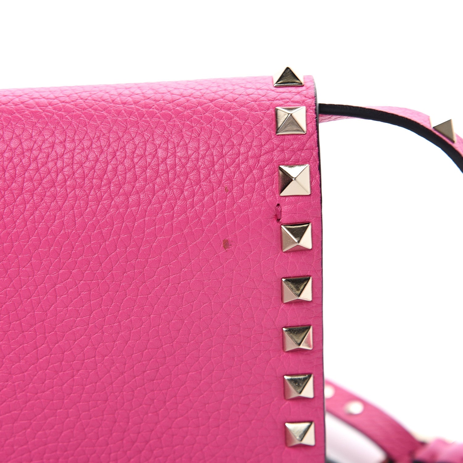 Valentino Garavani Pebbled Calfskin Medium Rockstud Flip Lock Crossbody Bag Pink Orchid 10 of 11