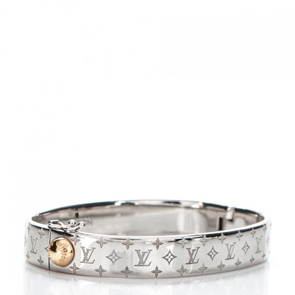 Louis Vuitton Palladium Monogram Nanogram Cuff S 3 of 5