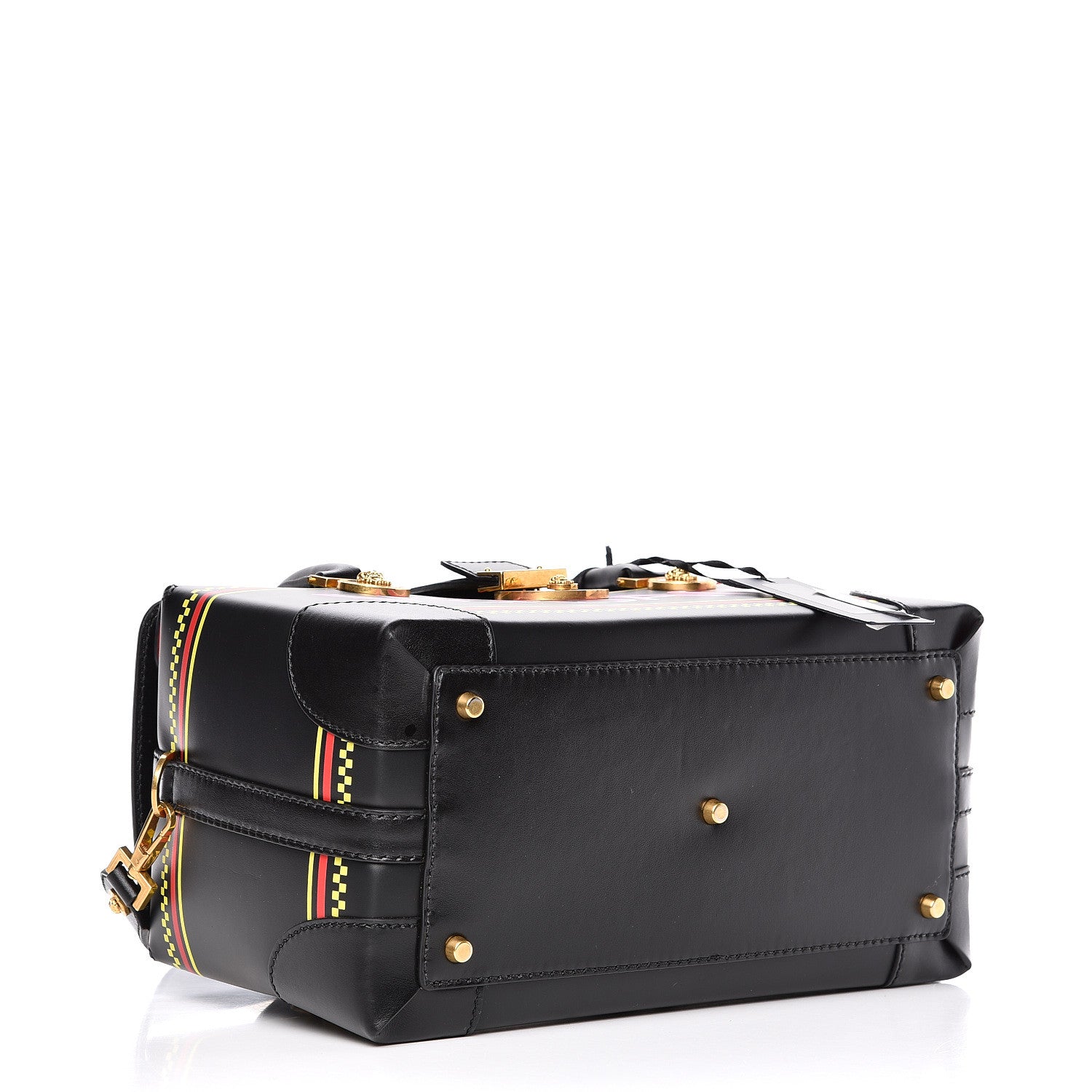 Versace Vitello 90's Vintage Logo Bag Black 4 of 15