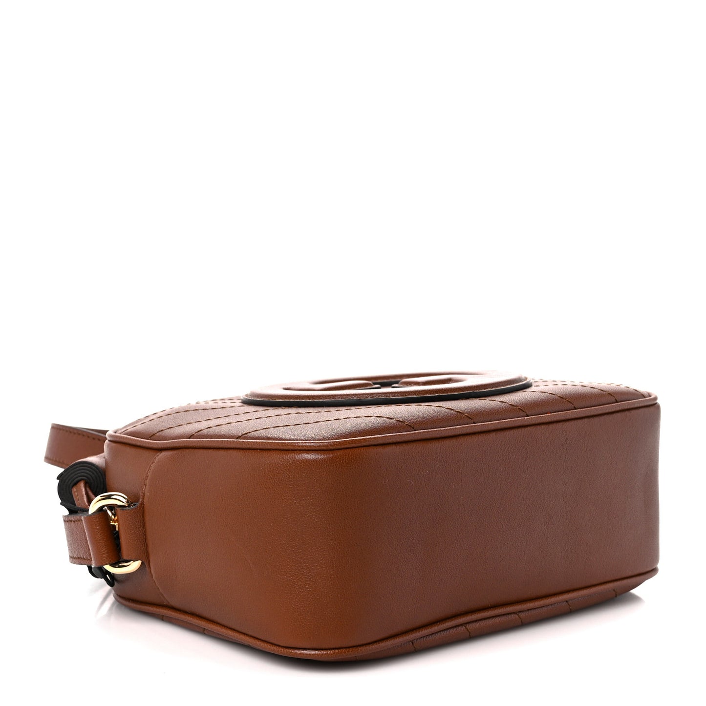 Sakai Be Green Calfskin Diagonal Stitched Small Blondie Shoulder Bag Cuir