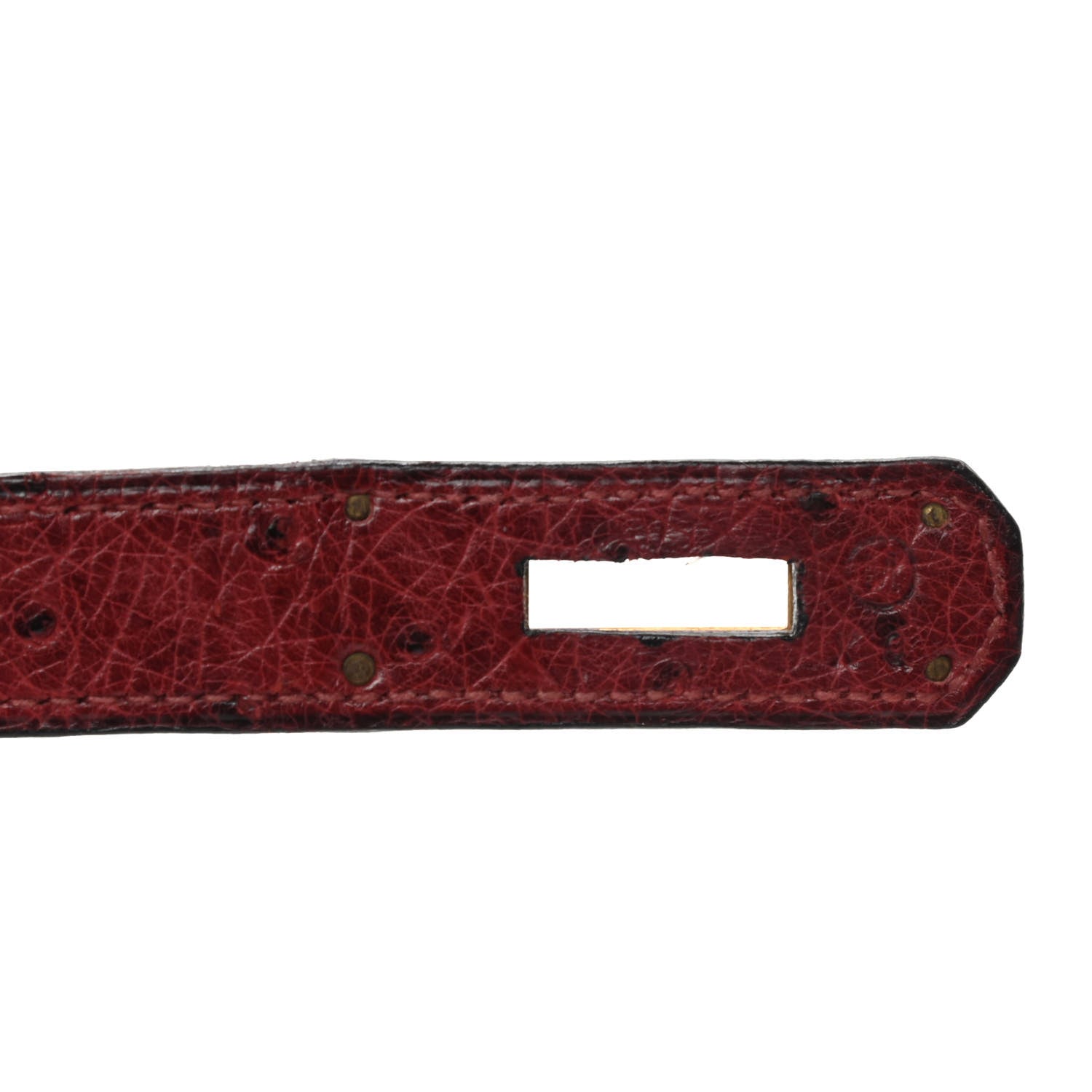 Hermes Ostrich Kelly Sellier 28 Rouge H 9 of 15