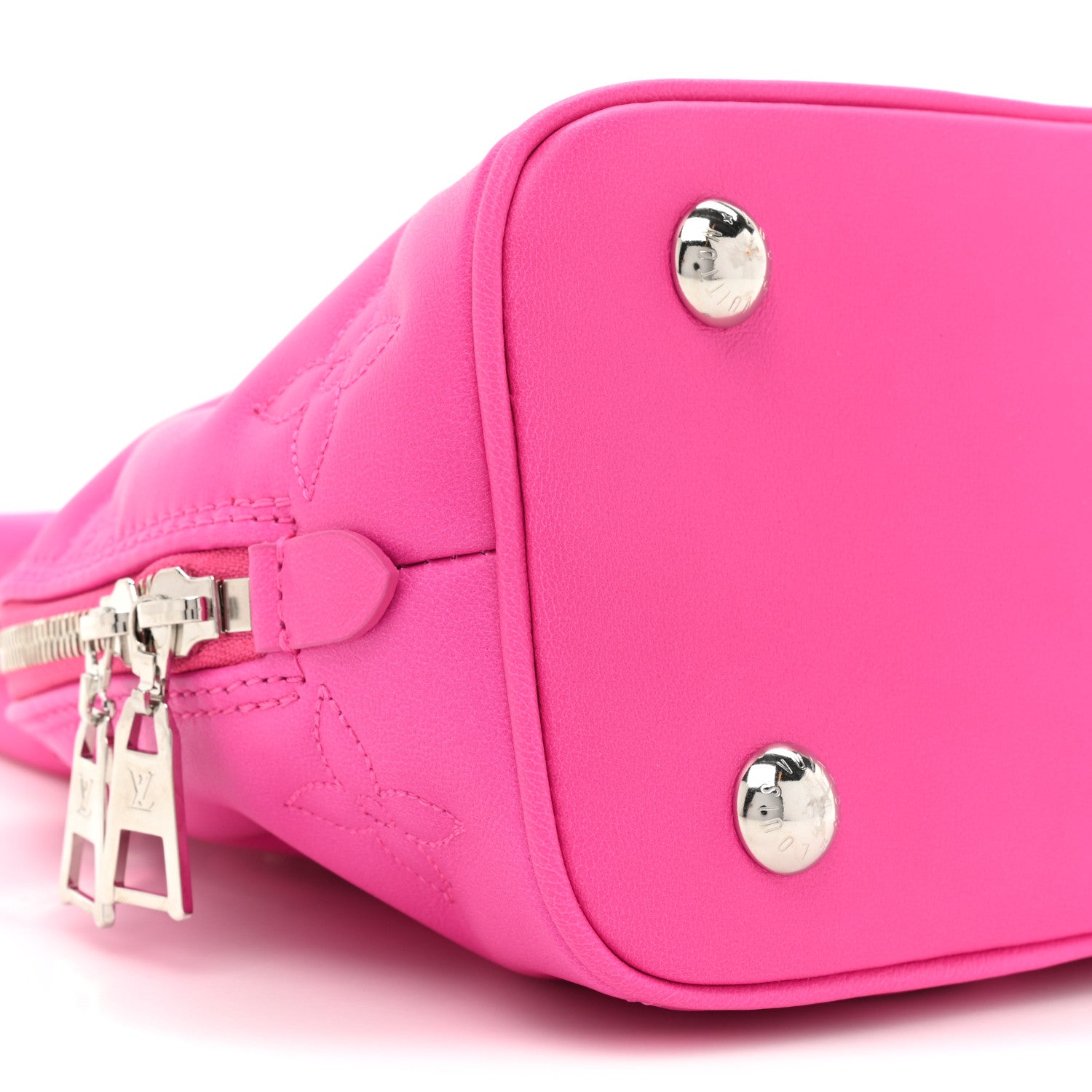 Louis Vuitton Calfskin Bubblegram Alma BB Rose Miami 8 of 9