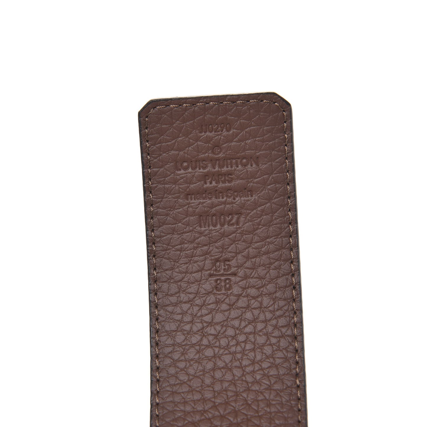 Taurillon Calfskin 40mm LV Tilt Reversible Belt 95 38 Navy Cognac
