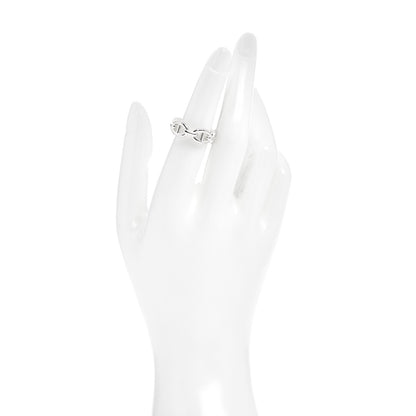 Hermes Sterling Silver PM Chaine d'Ancre Enchainee Band Ring 52 6 2 of 5