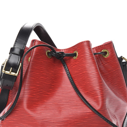 Louis Vuitton Epi Petit Noe Red Black 7 of 9