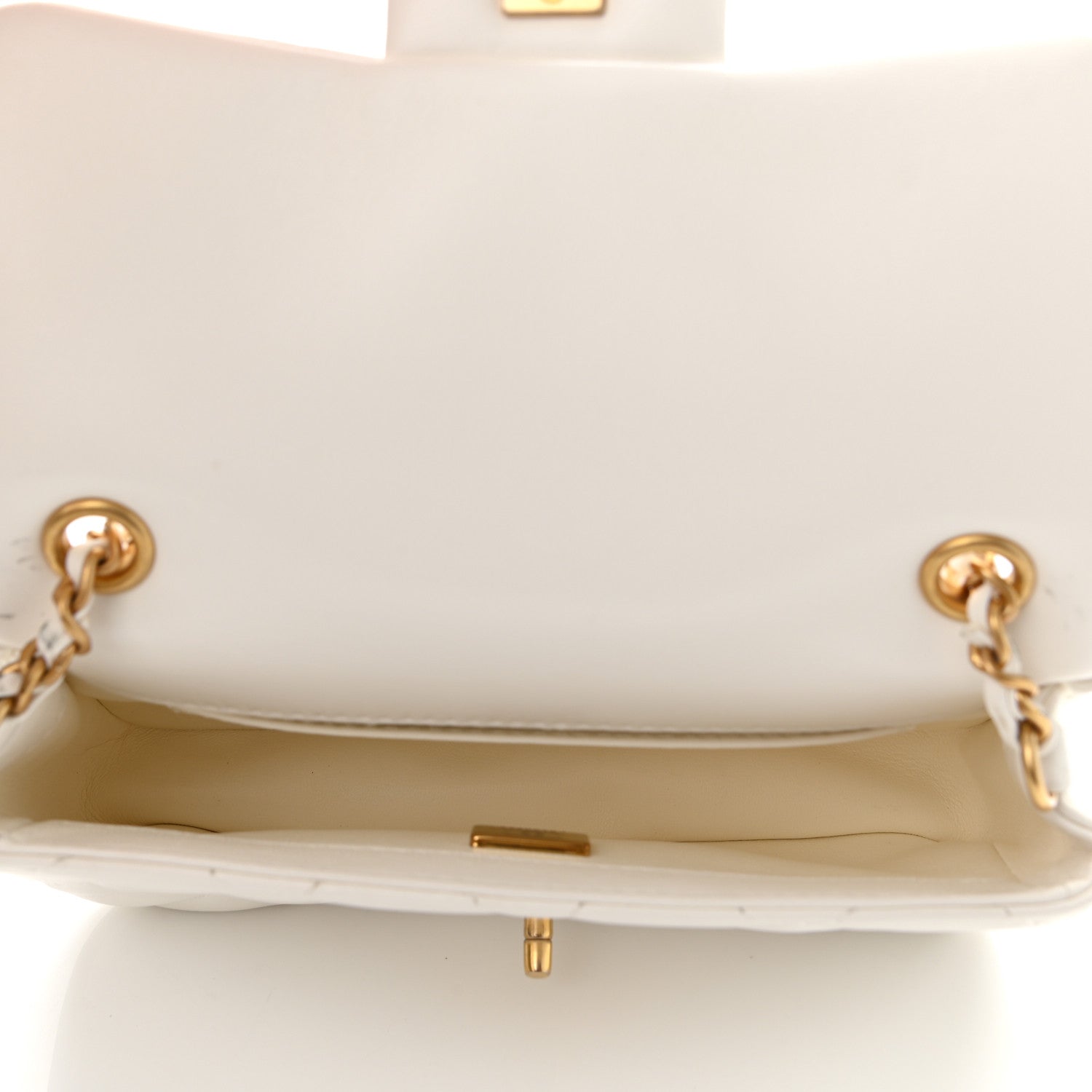 Chanel Lambskin Quilted Mini Heart Charms Flap White 5 of 13