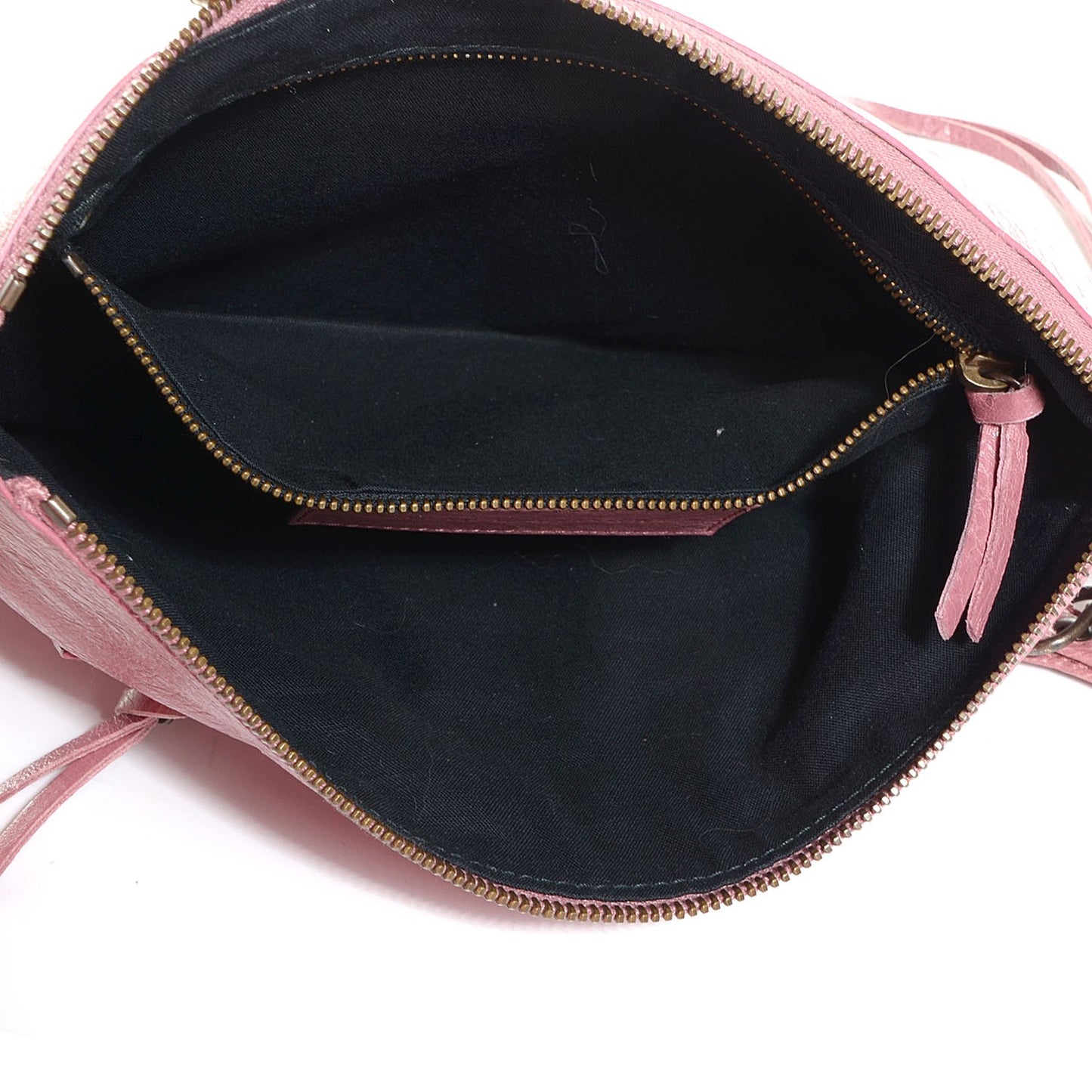 Agneau Classic Hardware Flat Handle Clutch Rose Bruyere