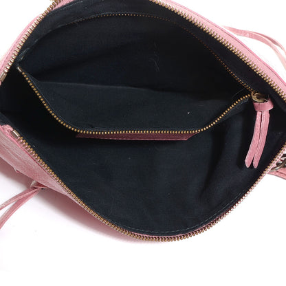 Balenciaga Agneau Classic Hardware Flat Handle Clutch Rose Bruyere 5 of 12