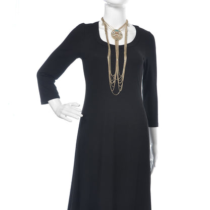 Chanel Crystal Chain Owl CC Multi Strand Necklace Gold 2 of 5