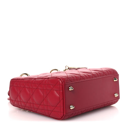 Christian Dior Lambskin Cannage Small My ABCDior Lady Dior Red 4 of 12