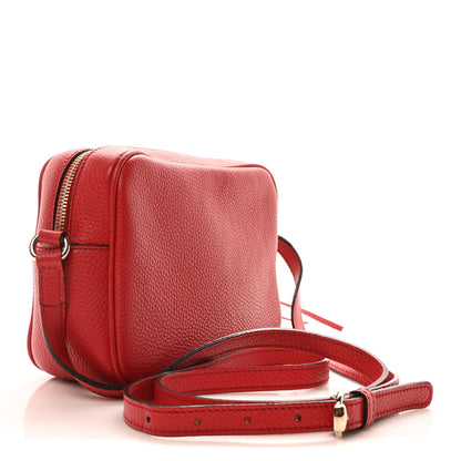 Gucci Pebbled Calfskin Small Soho Disco Bag Vibrant Red 3 of 10