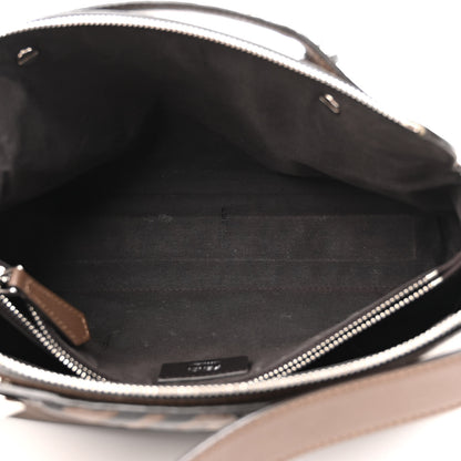 Fendi Vitello Dolce Bi-Color FF 1974 Embossed Medium By The Way Boston Bag Maya Black 5 of 13