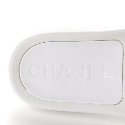 Chanel PVC CC Mules Sandals 38 White Grey 7 of 11