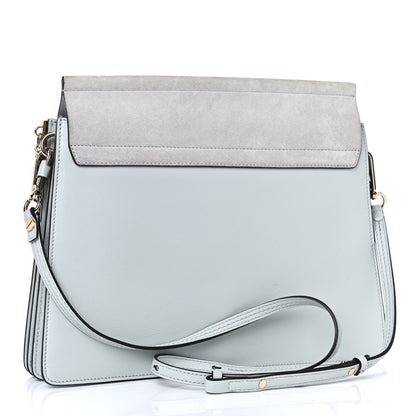 Chloe Calfskin Suede Medium Faye Shoulder Bag Airy Grey 3 of 17