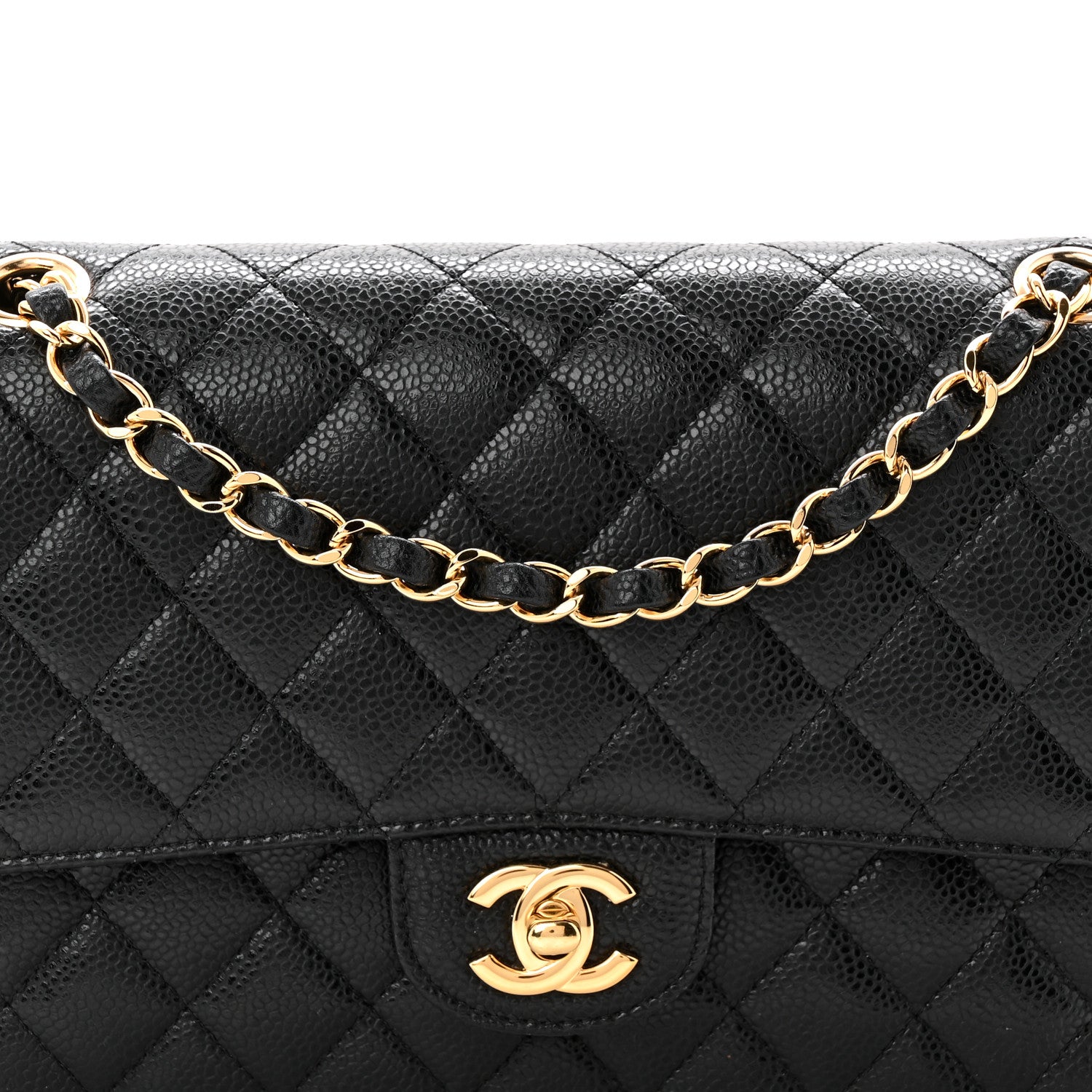 Chanel Caviar Quilted Medium Double Flap Black 8 of 11