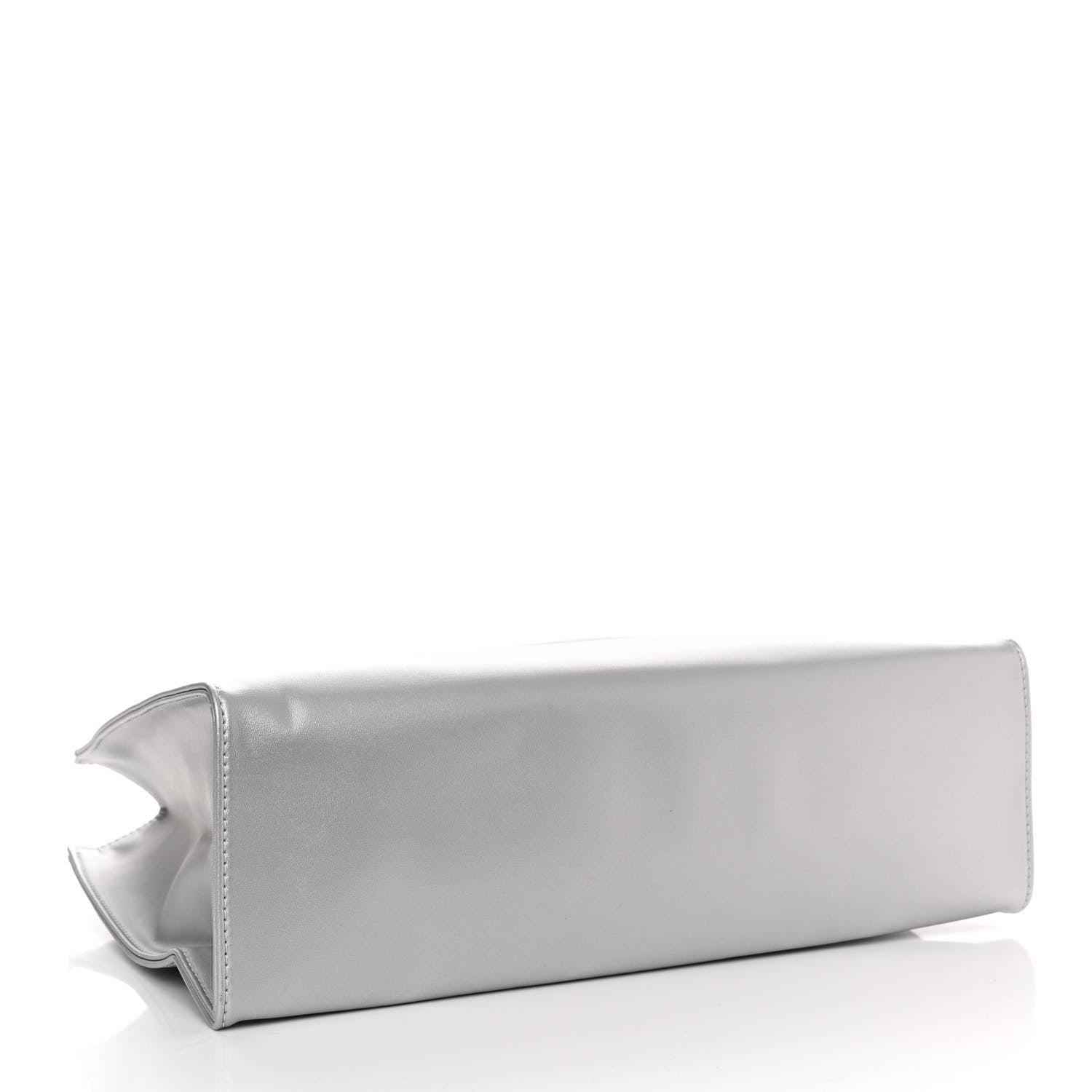 Telfar Metallic Vegan Leather Medium Shopping Bag Silver 4 of 10
