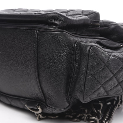 Chanel Grained Calfskin Quilted Large Casual Rock Backpack Black 8 of 8