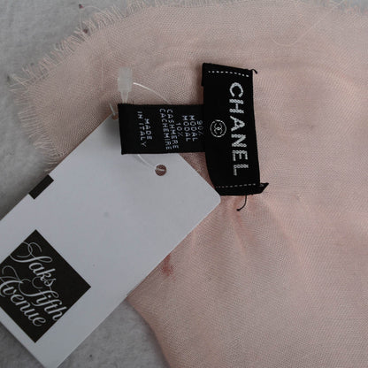 Chanel Modal Cashmere Sequins CC Scarf Rose Pale 6 of 7