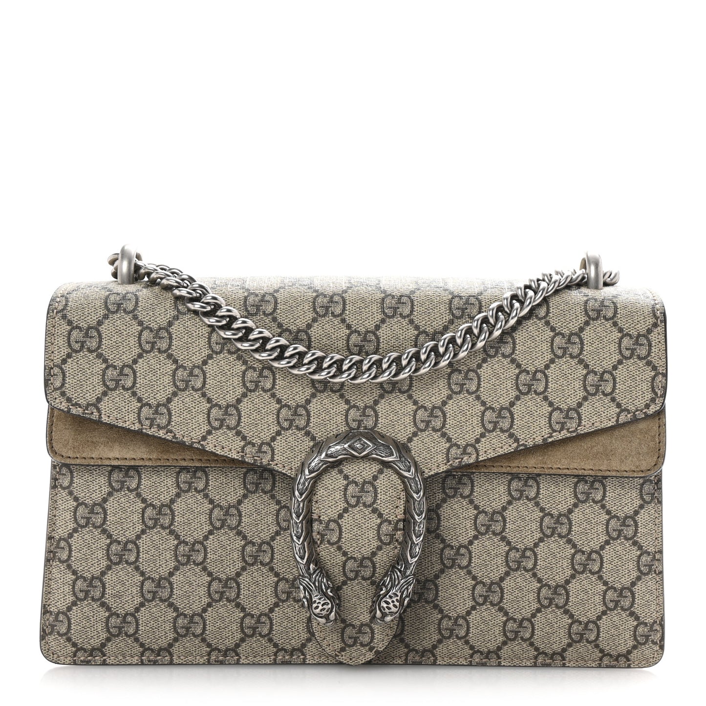GG Supreme Monogram Small Dionysus Shoulder Bag Taupe