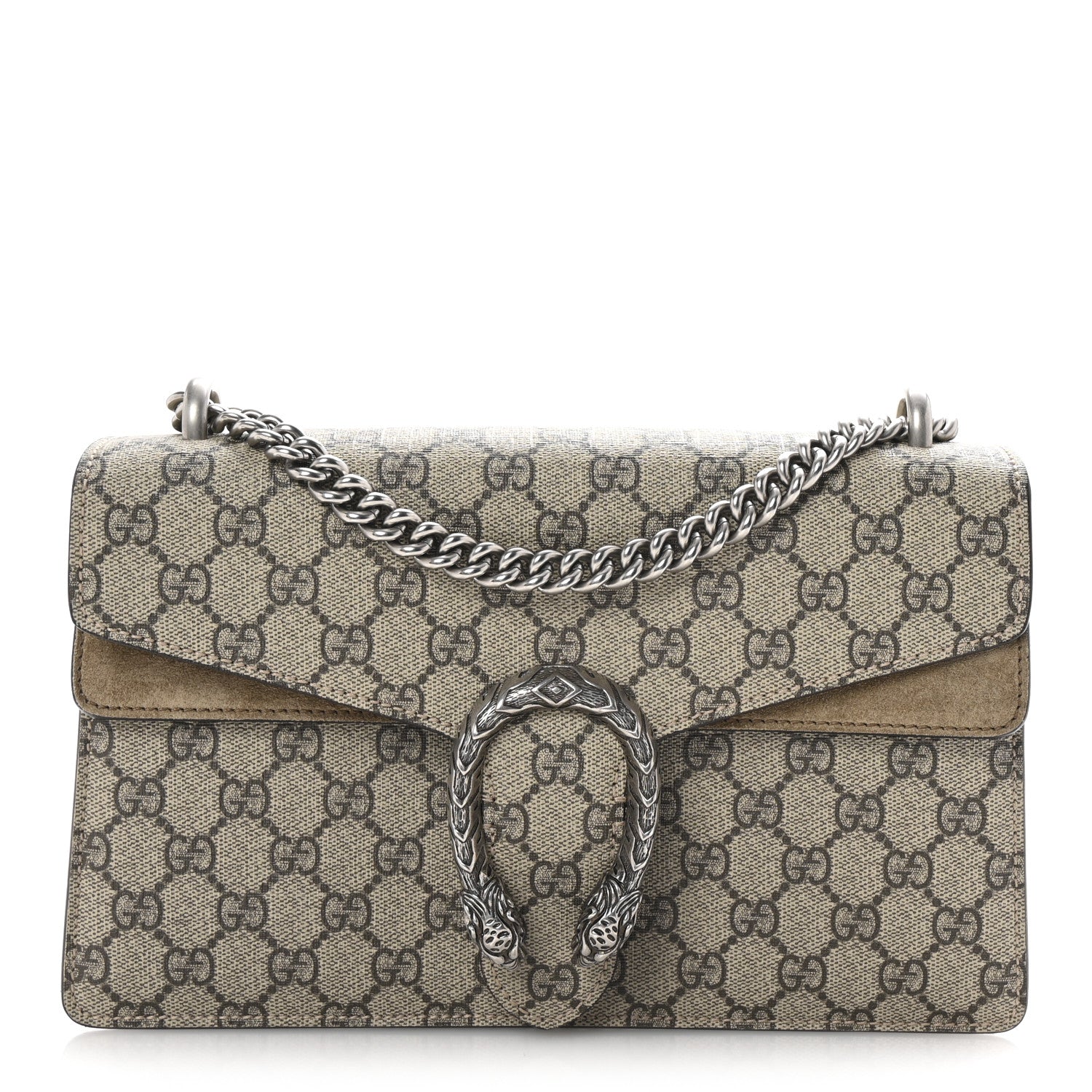 Gucci GG Supreme Monogram Small Dionysus Shoulder Bag Taupe 1 of 10
