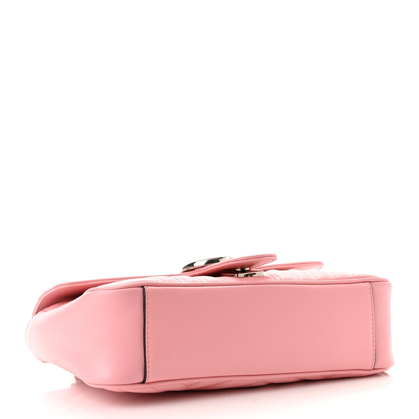 Calfskin Matelasse Small GG Marmont Shoulder Bag Wild Rose