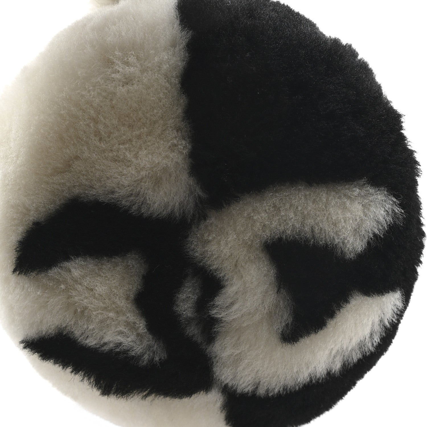 Chanel Shearling CC Ear Muffs Black White 4 of 6