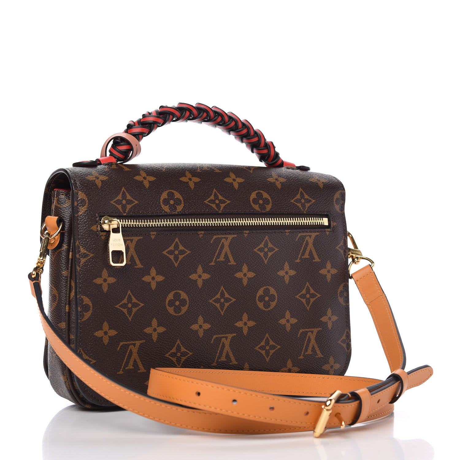 Louis Vuitton Monogram Braided Pochette Metis Coquelicot 3 of 10