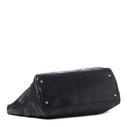 Chanel Glazed Calfskin Large On The Road Tote Black 3 of 9
