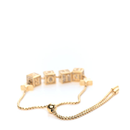 Christian Dior Crystal Star Dice Bracelet Gold 2 of 2