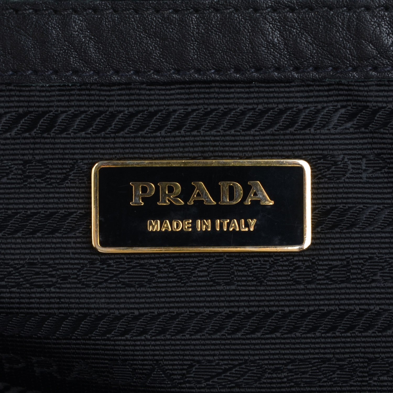 Prada Vitello Daino Pushlock Shoulder Bag Black 6 of 10