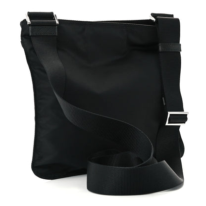Prada Tessuto Nylon Saffiano Flat Messenger Bag Black 2 of 10