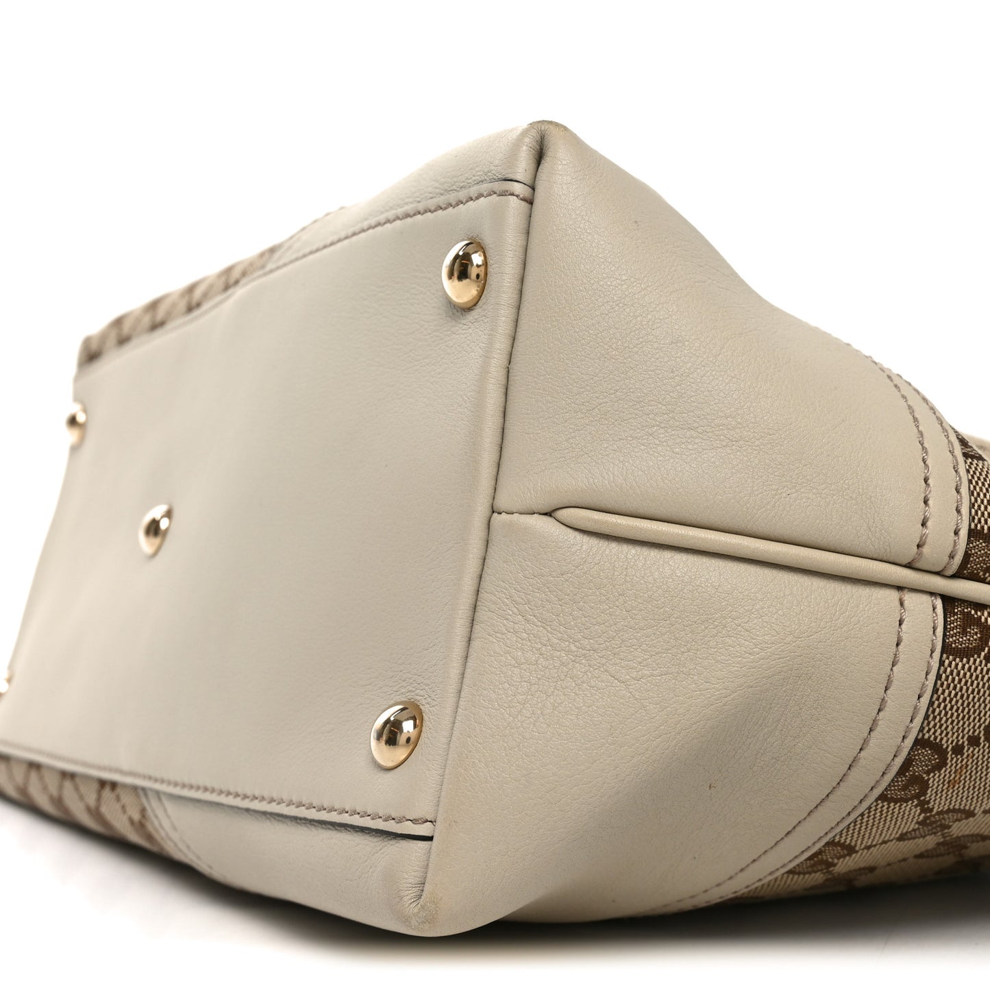Monogram Medium New Britt Tote Off White
