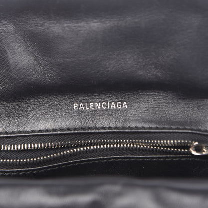 Balenciaga Calfskin Quilted Touch B Square Shoulder Bag Black 6 of 11