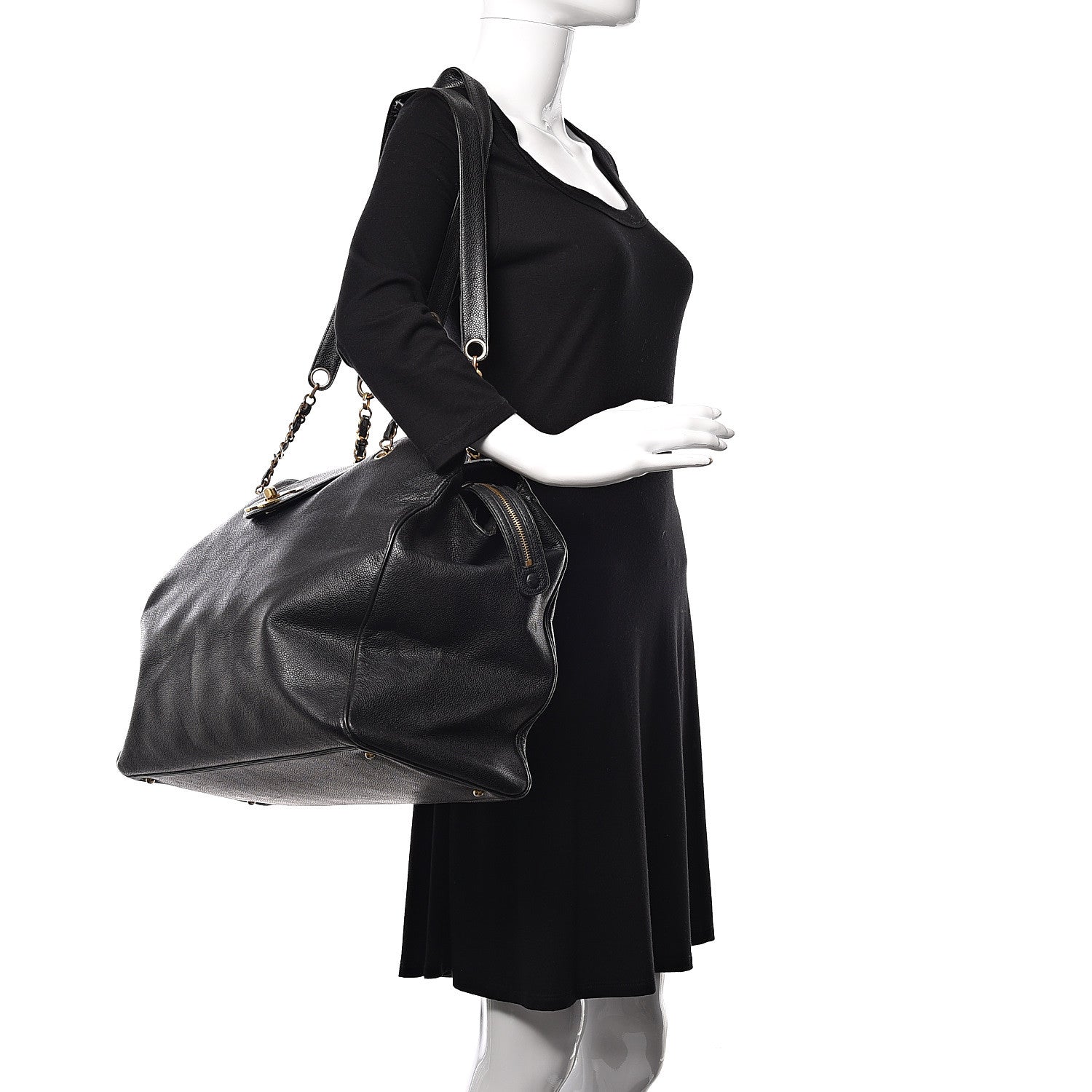 Chanel Caviar XL Weekender Bag Black 2 of 17