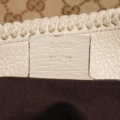 Gucci Monogram Large Horsebit Chain Hobo Off White 6 of 7