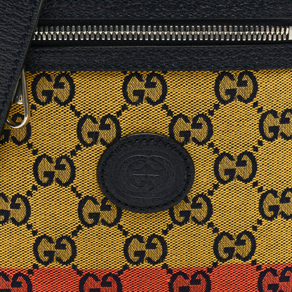 Gucci Monogram Multicolor Mini Retro Interlocking G Messenger Blue Rainbow Light Blue 8 of 10