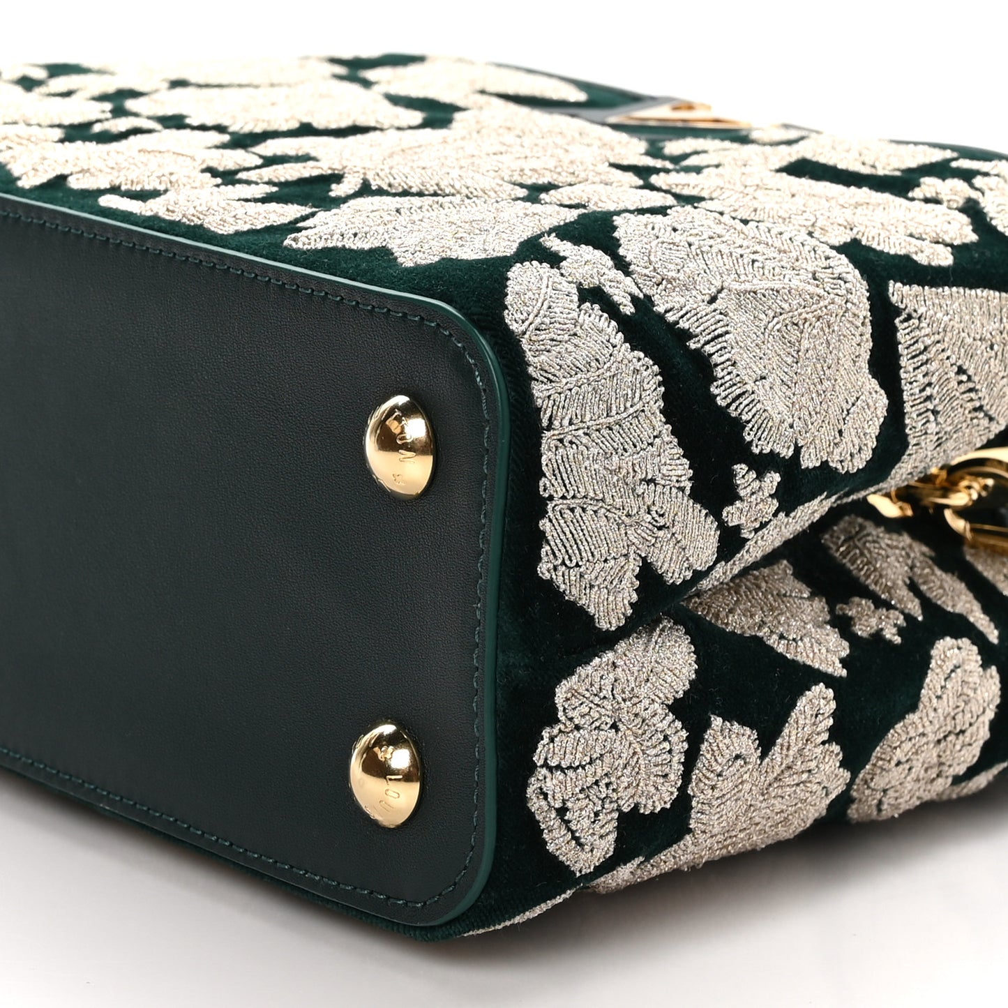 Velvet Embroidery Capucines BB Green