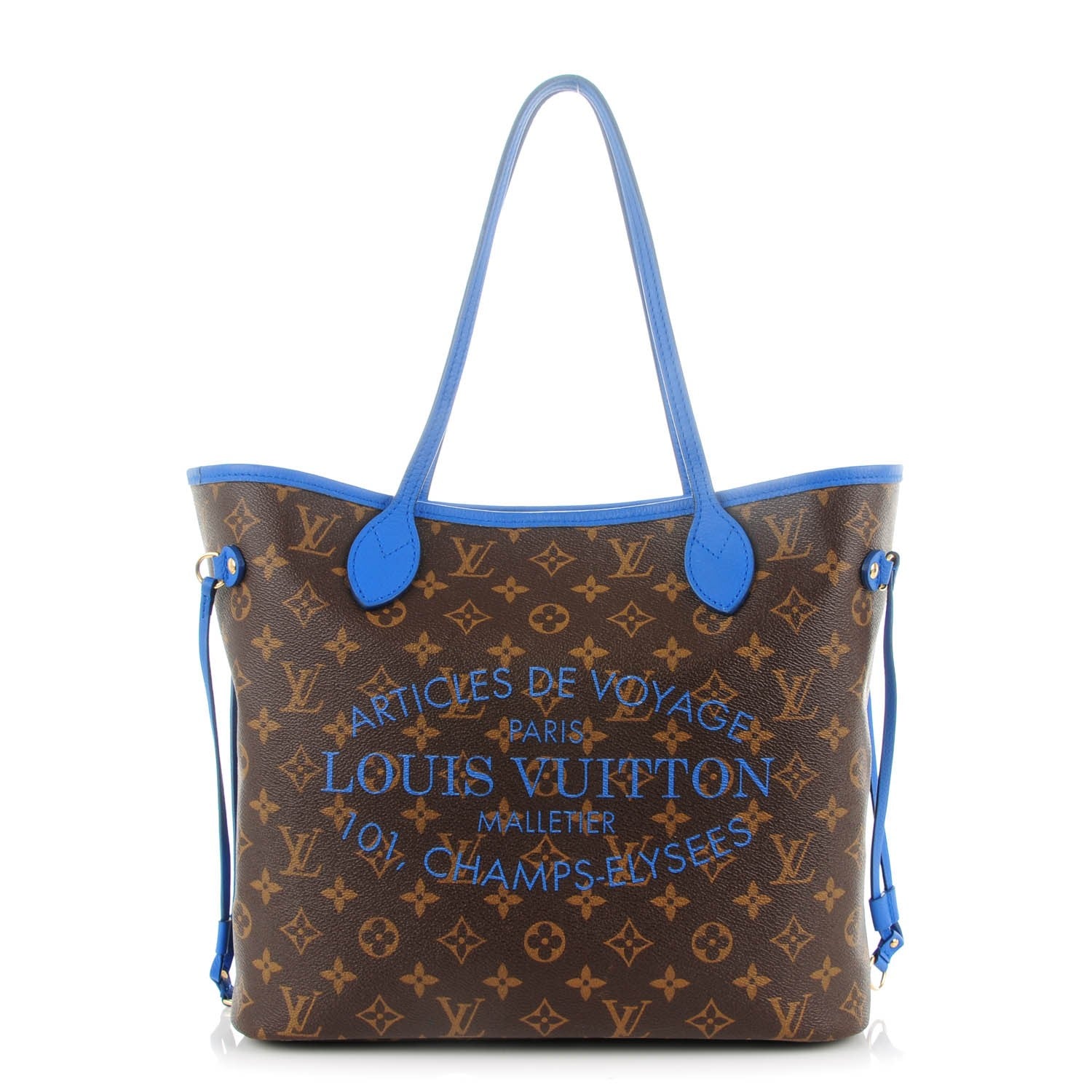 Louis Vuitton Monogram Articles de Voyage Ikat Neverfull MM Grand Blue 1 of 9