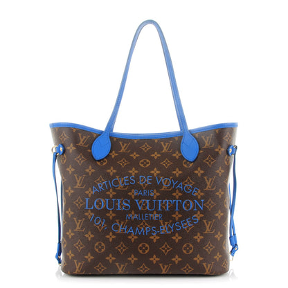 Louis Vuitton Monogram Articles de Voyage Ikat Neverfull MM Grand Blue 1 of 9