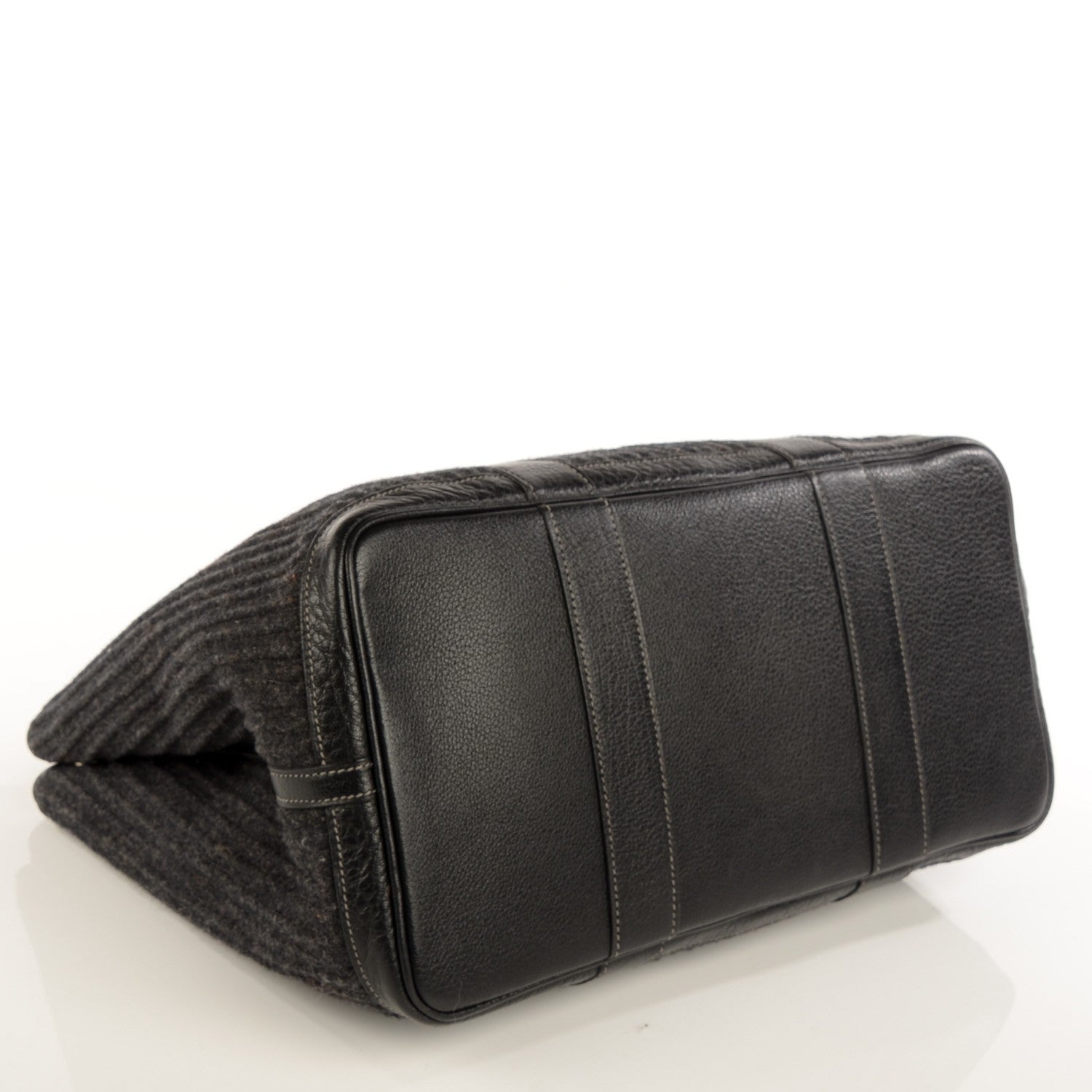 Hermes Ribbed Wool Negonda Garden Party MM 36 Graphite 8 of 23