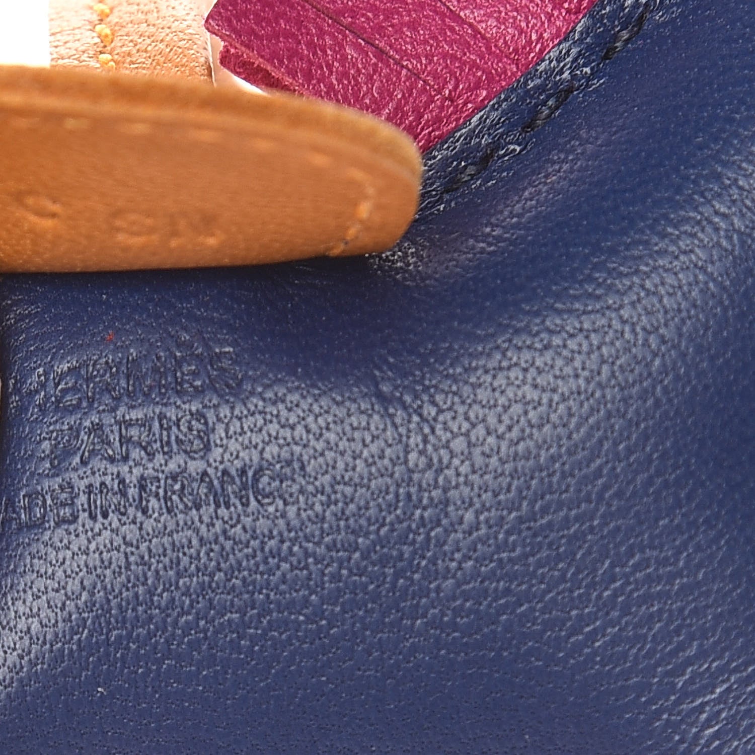 Hermes Milo Lambskin Grigri Rodeo Horse Bag Charm PM Bleu Saphir Rose Pourpre Bouton D'Or 4 of 5