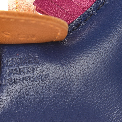 Hermes Milo Lambskin Grigri Rodeo Horse Bag Charm PM Bleu Saphir Rose Pourpre Bouton D'Or 4 of 5