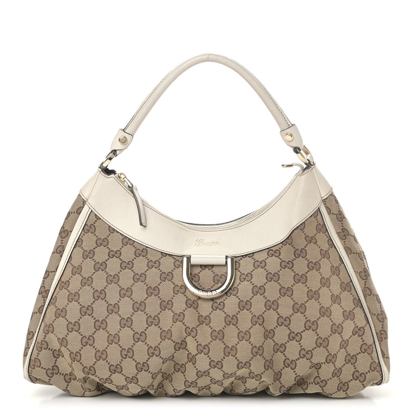 Monogram Large D Gold Hobo Off White
