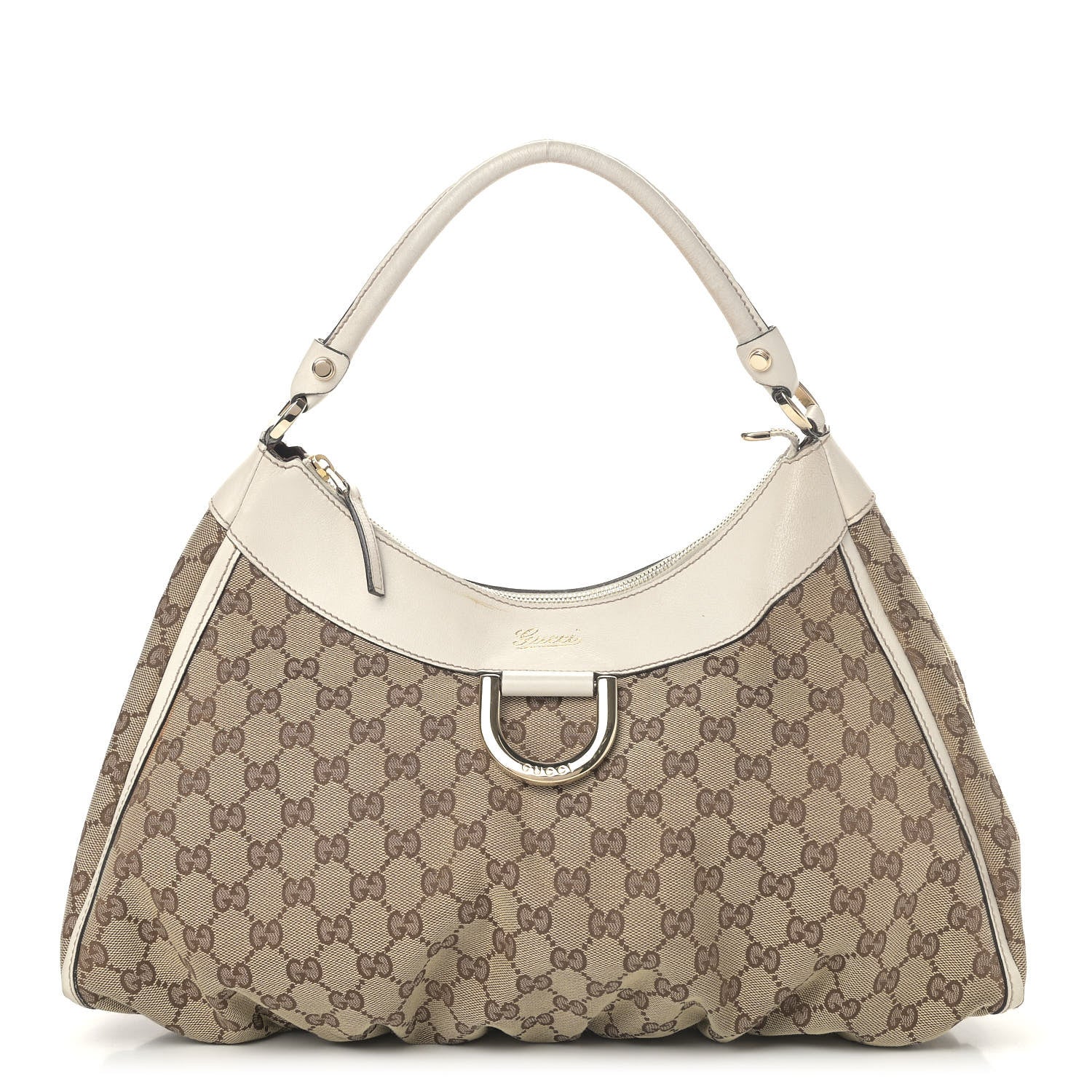 Gucci Monogram Large D Gold Hobo Off White 1 of 13