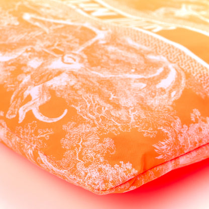 Christian Dior Embroidered Toile De Jouy Diortravel Zipped Pouch Orange 10 of 11