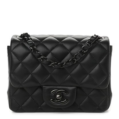 Chanel Lambskin Quilted Mini Square Flap So Black 1 of 9