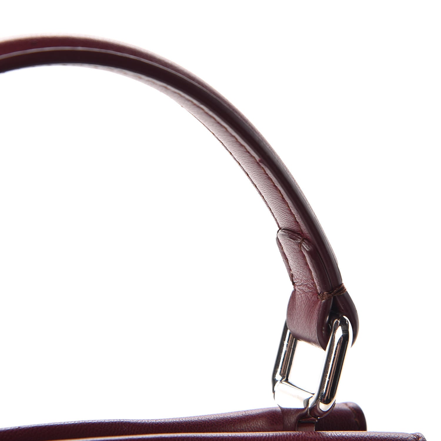 Fendi Nappa Mini Peekaboo Iconic Satchel Bordeaux 10 of 17