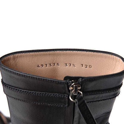Gucci Calfskin Queercore Brogue Ankle Boots 37.5 Black 7 of 11