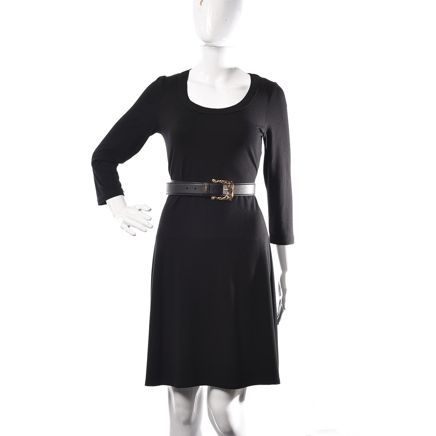 Calfskin Baroque Belt 80 32 Black