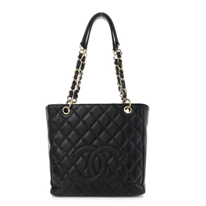 Chanel Caviar Quilted Petit Shopping Tote PST Black 1 of 17